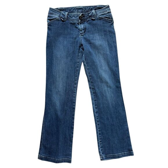 Womens Vintage Gap 2004 Y2K Dark Rinse Flare Leg Jeans - Sz 6R 6 Regular - Picture 1 of 3